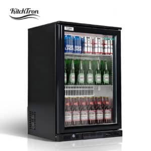 Commercial Back Bar Cooler with Glass Doors & LED Lighting - Energy Efficient, Under Counter Fridges for Beer, Wine, Soda, and Drinks