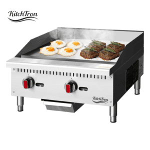 Commercial Gas Countertop Griddles – Stainless Steel Flat Top Teppanyaki Grills with Natural Gas/Propane Compatibility, CSA Certified for Restaurants