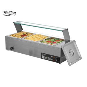 Commercial Electric Food Warmers – Stainless Steel Countertop Buffet Bain Marie with Glass Cover and Multi-Pan Steam Trays for Catering, Restaurants, Parties, and Buffets
